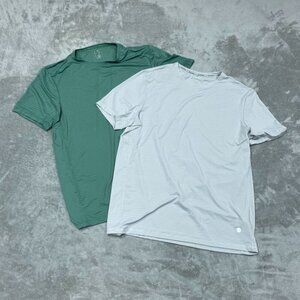 Soybu Mens Performance T-Shirts 2-Pack Large Green & White Activewear a0782